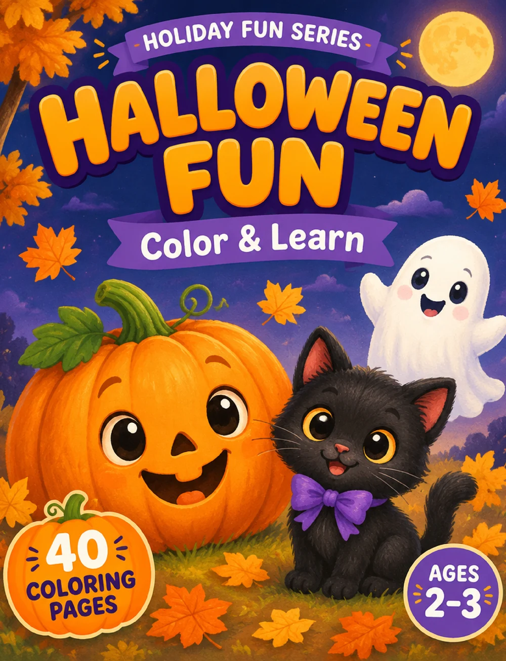 Halloween Fun Color and Learn ages 2 to 3 front cover